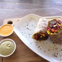 Vegan burrito at Grow in Puerto Viejo De Talamanca