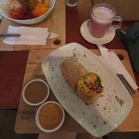 Falafeld Salad and Burrito Latino at Grow in Puerto Viejo De Talamanca