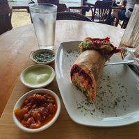Veggie wrap with a view at Grow in Puerto Viejo De Talamanca