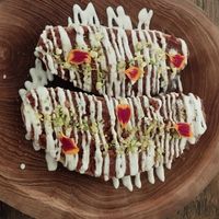 Sobrasada and cheese toasts at Herbivore Plant Based & Fermented Food in Reus