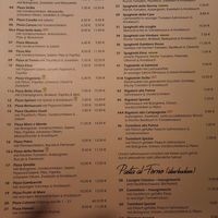 Menu at Pizzaria Sicilia in Schlierbach