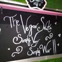 Sign in the shop at The Vegan Sweetie in Atlanta