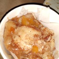 Peach cobbler at The Vegan Sweetie in Atlanta