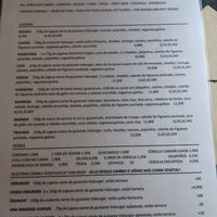 Menu - burgers at La Golosa Vegan Vurger in Barcelona