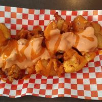 Patates golosas at La Golosa Vegan Vurger in Barcelona