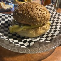 Bacon cheese BBQ burger   at La Golosa Vegan Vurger in Barcelona