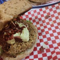  at La Golosa Vegan Vurger in Barcelona