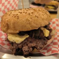 Mushroom burguer at La Golosa Vegan Vurger in Barcelona