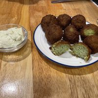 Falafel tapa  at La Golosa Vegan Vurger in Barcelona