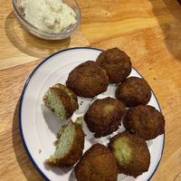 Falafel tapa  at La Golosa Vegan Vurger in Barcelona