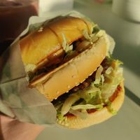 Mac-Zaddy burger at Veg & Go Plant Based in Riverside