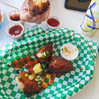 Mango spicy wings (secret menu) at Veg & Go Plant Based in Riverside