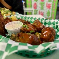 Mango habanero wingz and Buffalo wingz  at Veg & Go Plant Based in Riverside
