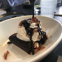 Brownie sundae with toffee bits  at PLANTA in West Palm Beach