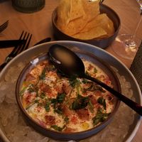 Coconut Ceviche (pineapple, jalapeño, cilantro, cucumber, lime) at PLANTA in West Palm Beach
