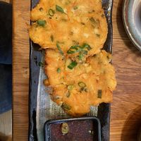 Vegan fried bean, carrot and onion pancakes (5€)  at Kini in Hamburg