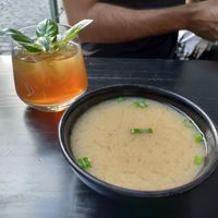 Miso soup and a delectable cocktail at Kini in Hamburg