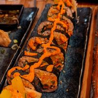 Korean sushi with kimchi at Kini in Hamburg