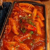 Tteokbokki (korean rice cakes) very spicy! at Kini in Hamburg