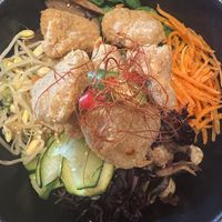 Vegan chicken bibimbap  at Kini in Hamburg