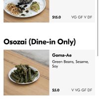 Vegan dishes on the menu at 279 in West Melbourne