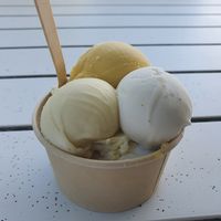 4 flavours in one. Delicious at Daintree Ice Cream Company in Diwan