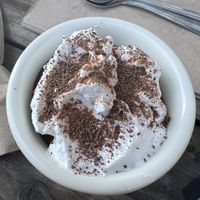 The most divine chocolate coconut mousse with coconut whip. WOW.   at Tacovore in Corvallis