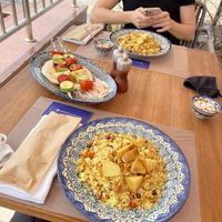 Plov and sashlik  at Khiva in Tashkent
