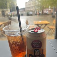 Cream soda overlooking the beautiful square  at Döner Summer in Hull
