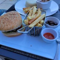 Black bean burger and killer olives! at Luca's Pub & Grub - Maybe closed in Hurghada