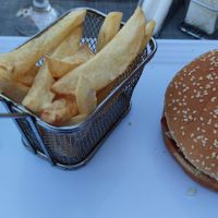 Black bean burger with fries at Luca's Pub & Grub - Maybe closed in Hurghada