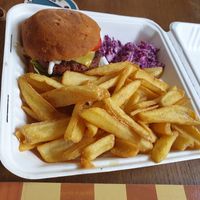 GF cheezeburger at Scoff's in Horsforth