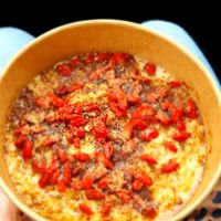 Signature porridge  at Scoff's in Horsforth