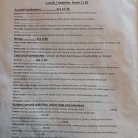 Menu 9/11/23 at Scoff's in Horsforth