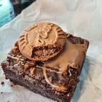Biscoff brownie at Scoff's in Horsforth