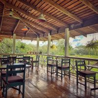 The seating area   at Ballena Bistro in Uvita