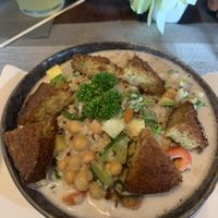 falafel chickpea coconut bowl  at Ballena Bistro in Uvita