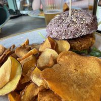 Vegan burger   at Nicolau in Porto