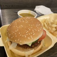 Vegan burger  at The Friar Tuck in Cirencester