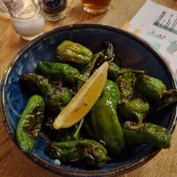 The padron pepper starter is great in flavour, but definitely a dish to share! All at our table were a fan, it's fresh, simple and tasty at BomBaai Strandbar in Westkapelle