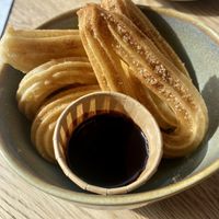 Churro’s with chocolate sauce  at BomBaai Strandbar in Westkapelle