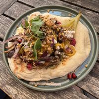 Mushroom Shoarma Pita  at BomBaai Strandbar in Westkapelle