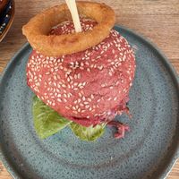 Vegan burger  at BomBaai Strandbar in Westkapelle