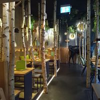 Fairy tale forest themed seating area at Hans im Glück  in Chemnitz