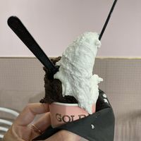 1/2 coconut 1/2 Oreo mousse  at Golda in Ramat Gan