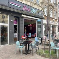 Outdoor seating  at Wonder Waffel in Flensburg