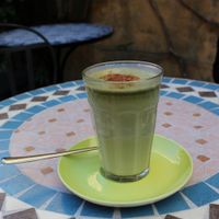vegan: matcha latte at Cafe Gaya in Aarhus