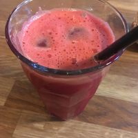 Beet juice at Cafe Gaya in Aarhus