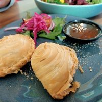 Mushroom Curry Puffs at Little Digs in Fortitude Valley