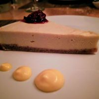 Vegan Raspberry Cheesecake at Tilth in Seattle